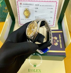 Đồng hồ Rolex 1 1 DateJust 126333 Demi vỏ vàng cao cấp - Ảnh 9
