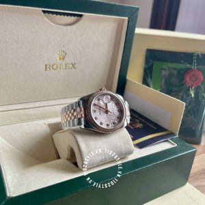 Đồng hồ Rolex Replica Datejust 31 Everose Gold Chế Tác độ kim - Ảnh 5