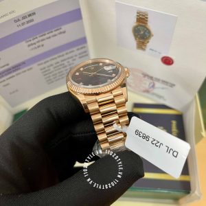 Đồng hồ Rolex nam giá tốt Rose Gold 75% Day-Date 118235 Ruby - Ảnh 6
