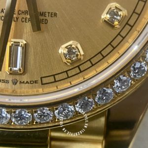 Đồng hồ Rolex 1:1 Gold 75% 128348RBR độ kim thiên nhiên - Ảnh 18