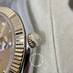 Đồng hồ Rolex 1 1 DateJust 126333 Demi vỏ vàng cao cấp - Ảnh 16