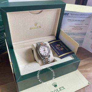 Đồng hồ Rolex Replica Datejust 31 Everose Gold Chế Tác độ kim - Ảnh 2