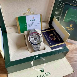 Đồng hồ Rolex Rep 1 1 Cosmograph Daytona Full Diamond Rainbow - Ảnh 2