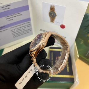 Đồng hồ Rolex nam giá tốt Rose Gold 75% Day-Date 118235 Ruby - Ảnh 8