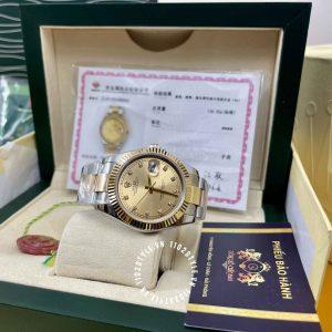 Đồng hồ Rolex 1 1 DateJust 126333 Demi vỏ vàng cao cấp - Ảnh 8