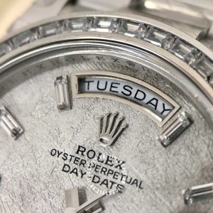 Đồng hồ Rolex Fake 1:1 Day-Date mặt số thiên thạch cao cấp - Ảnh 8