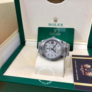 Đồng hồ Rolex Fake 1:1 Day-Date mặt số thiên thạch cao cấp - Ảnh 5