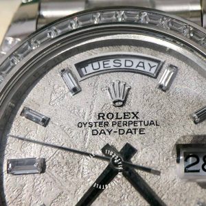 Đồng hồ Rolex Fake 1:1 Day-Date mặt số thiên thạch cao cấp - Ảnh 15
