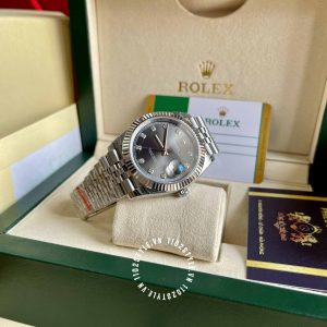 Đồng hồ Rolex 1:1 Datejust 36 126334 Mặt Số Grey Rhodium - Ảnh 6