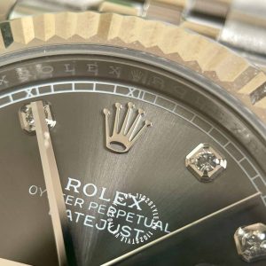 Đồng hồ Rolex 1:1 Datejust 36 126334 Mặt Số Grey Rhodium - Ảnh 11