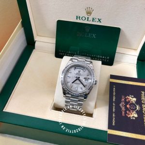 Đồng hồ Rolex Fake 1:1 Day-Date mặt số thiên thạch cao cấp - Ảnh 2