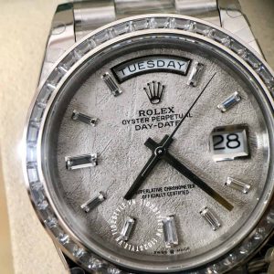 Đồng hồ Rolex Fake 1:1 Day-Date mặt số thiên thạch cao cấp - Ảnh 10