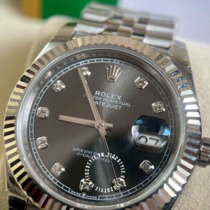 Đồng hồ Rolex 1:1 Datejust 36 126334 Mặt Số Grey Rhodium - Ảnh 13