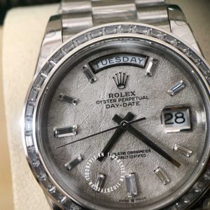 Đồng hồ Rolex Fake 1:1 Day-Date mặt số thiên thạch cao cấp - Ảnh 11