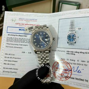 Đồng hồ Rolex Fake 1:1 Datejust độ kim Moissanite - Ảnh 2