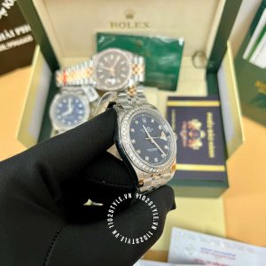 Đồng hồ Rolex Fake 1:1 Datejust độ kim Moissanite - Ảnh 7