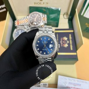 Đồng hồ Rolex Fake 1:1 Datejust độ kim Moissanite