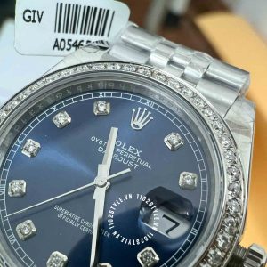 Đồng hồ Rolex Fake 1:1 Datejust độ kim Moissanite - Ảnh 6