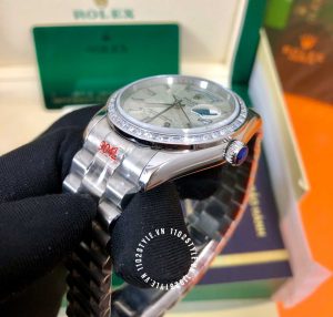 Đồng hồ Rolex Replica 1:1 Day-Date mặt số thiên thạch 36mm - Ảnh 8