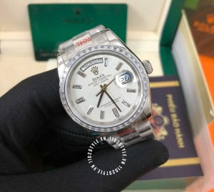 Đồng hồ Rolex Replica 1:1 Day-Date mặt số thiên thạch 36mm - Ảnh 4