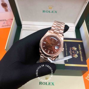 Đồng hồ Rolex Fake 228235 Day-Date Gold 75% Moissanite - Ảnh 4