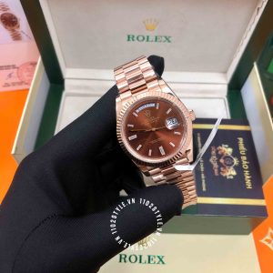 Đồng hồ Rolex Fake 228235 Day-Date Gold 75% Moissanite - Ảnh 5