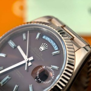 Đồng hồ Rolex Fake 228235 Day-Date Gold 75% Moissanite - Ảnh 14