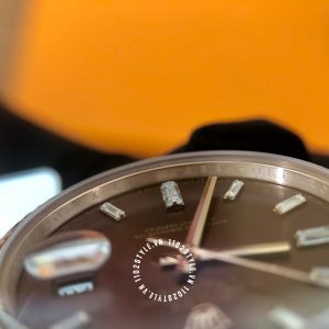Đồng hồ Rolex Fake 228235 Day-Date Gold 75% Moissanite - Ảnh 12