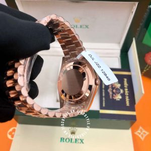 Đồng hồ Rolex Fake 228235 Day-Date Gold 75% Moissanite - Ảnh 9