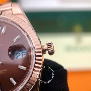 Đồng hồ Rolex Fake 228235 Day-Date Gold 75% Moissanite - Ảnh 13