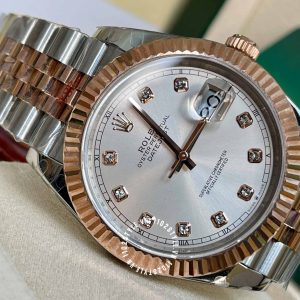 Đồng hồ Rolex Datejust Rep 1 1 Demi Rose Gold 116231 - Ảnh 13