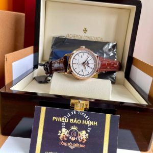 Đồng hồ Vacheron Constantin Fake 1:1 Traditionnelle Complete Calendar  Alligator 4010T/000R-B344 - Hình ảnh 6