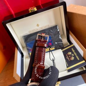 Đồng hồ Vacheron Constantin Fake 1:1 Traditionnelle Complete Calendar  Alligator 4010T/000R-B344 - Hình ảnh 14