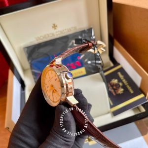 Đồng hồ Vacheron Constantin Fake 1:1 Traditionnelle Complete Calendar  Alligator 4010T/000R-B344 - Hình ảnh 12