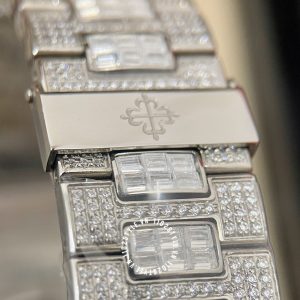 Đồng hồ Patek Philippe Nautilus 5719/10G-010 Full Diamond Replica 1:1 - Ảnh 13
