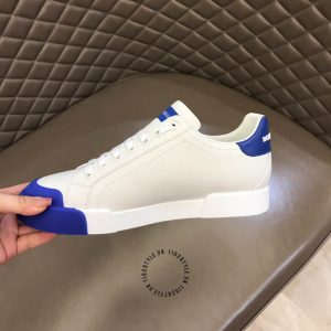 Sneaker unisex Dolce & Gabbana màu trắng gót xanh hàng hiệu - Ảnh 6