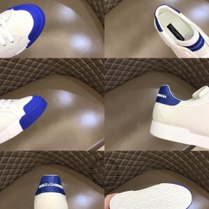 Sneaker unisex Dolce & Gabbana màu trắng gót xanh hàng hiệu - Ảnh 9