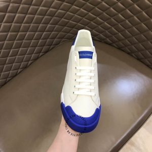 Sneaker unisex Dolce & Gabbana màu trắng gót xanh hàng hiệu - Ảnh 4