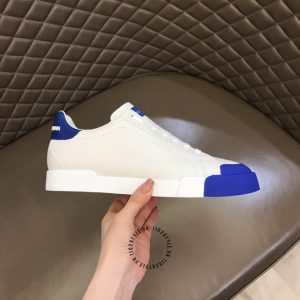 Sneaker unisex Dolce & Gabbana màu trắng gót xanh hàng hiệu - Ảnh 7