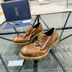 Giày tây hàng hiệu Dior nam màu nâu da mềm cao cấp - Ảnh 3