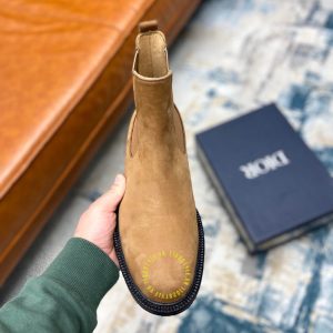 Giày hàng hiệu Dior Chelsea Boot da lộn màu nâu giá tốt - Ảnh 6