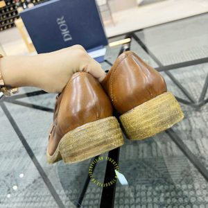 Giày tây hàng hiệu Dior nam màu nâu da mềm cao cấp - Ảnh 8