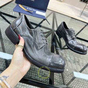 Giày tây hàng hiệu Dior nam màu ghi da mềm cao cấp - Ảnh 4