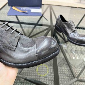 Giày tây hàng hiệu Dior nam màu ghi da mềm cao cấp - Ảnh 6