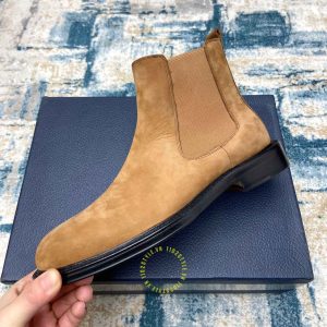 Giày hàng hiệu Dior Chelsea Boot da lộn màu nâu giá tốt - Ảnh 5