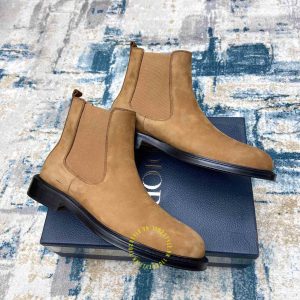 Giày hàng hiệu Dior Chelsea Boot da lộn màu nâu giá tốt - Ảnh 3