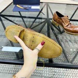 Giày tây hàng hiệu Dior nam màu nâu da mềm cao cấp - Ảnh 9