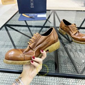 Giày tây hàng hiệu Dior nam màu nâu da mềm cao cấp - Ảnh 4