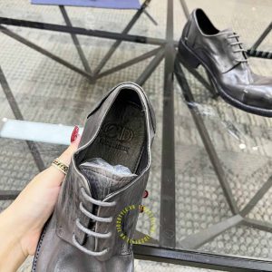 Giày tây hàng hiệu Dior nam màu ghi da mềm cao cấp - Ảnh 7