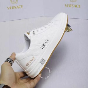 Giày nam Versace thể thao màu trắng họa tiết cao cấp - Ảnh 6
